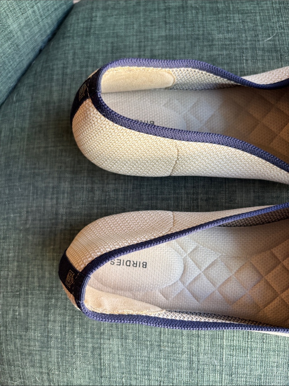 Birdies the blackbird flats loafers eggshell navy  Ballet Flats women 9.5 EUC - Picture 6 of 11